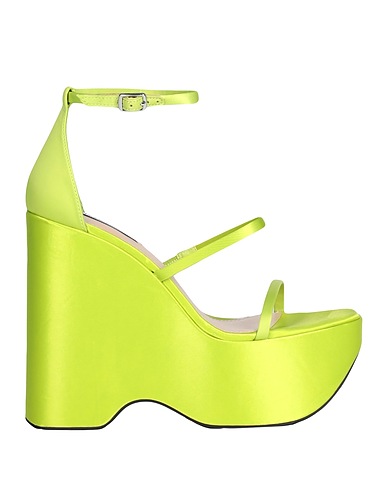 STEVE MADDEN Sandals Lime green Textile fibers