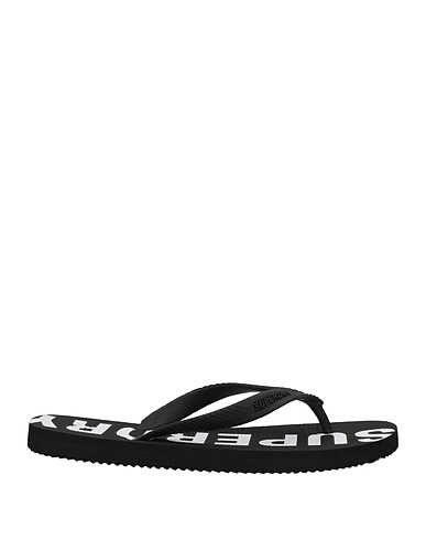 SUPERDRY Flip flops Black 100% Rubber
