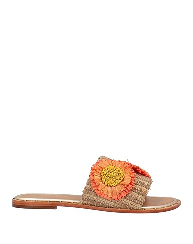 CORAL BLUE Sandals Beige Textile fibres