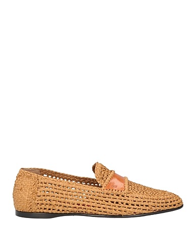 DOLCE&GABBANA Loafers Camel 100% Viscose, Natural raffia