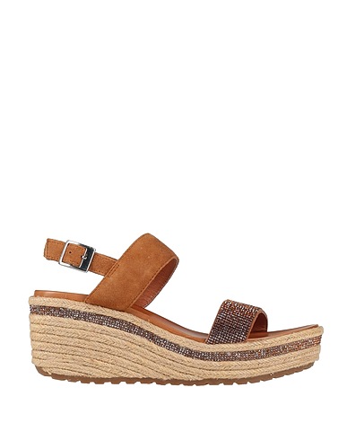 EXE' Espadrillas Cammello Pelle, Fibre tessili