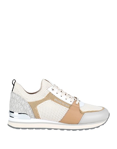 MICHAEL MICHAEL KORS Sneakers Beige Soft Leather, Textile fibres