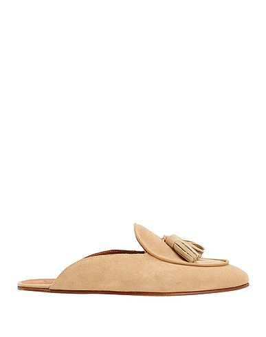 8 by YOOX Mules and clogs SUEDE LEATHER TASSEL MULES
 Sand 100% Calfskin
