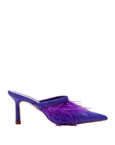 8 by YOOX Mule e zoccoli FEATHER MULES
 Viola 100% Pelle ovina