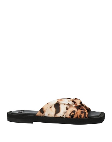 ELISABETTA FRANCHI Sandals Beige Textile fibres