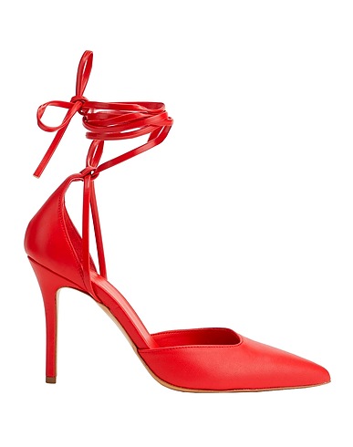8 by YOOX Décolleté LEATHER LACE-UP PUMPS
 Rosso 100% Pelle ovina
