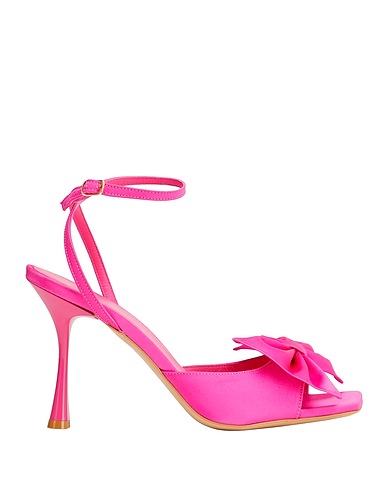8 by YOOX Sandali SATIN SLING-BACK W/ BOW
 Fucsia 100% PES - Polietersolfoni