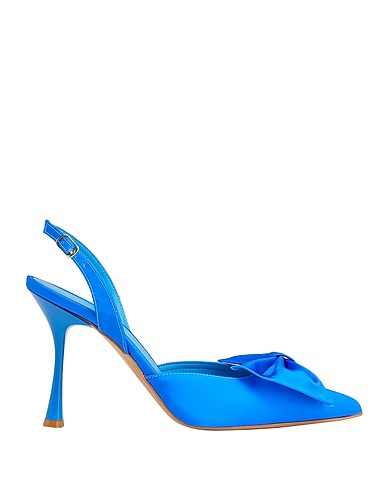 8 by YOOX Pumps SATIN SLING-BACK W/ BOW
 Königsblau 56% Polyester, 44% Baumwolle