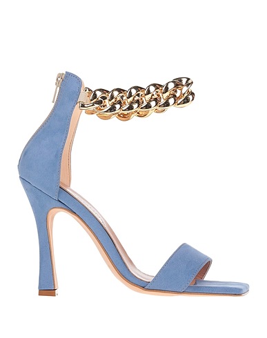 PREGUNTA Sandals Light blue Textile fibers