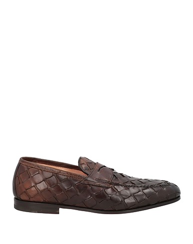 SANTONI Loafers Dark brown Leather