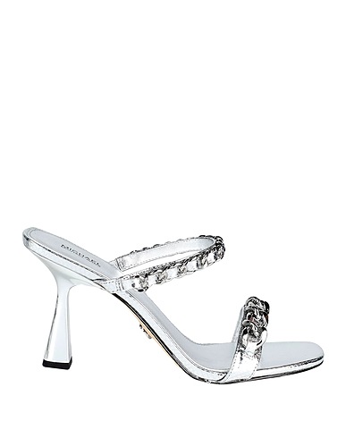 MICHAEL MICHAEL KORS Sandals Silver Soft Leather