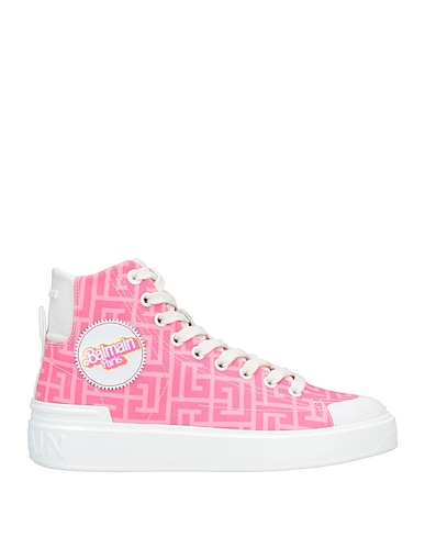 BALMAIN Sneakers Pink 100% Cotton, Lambskin