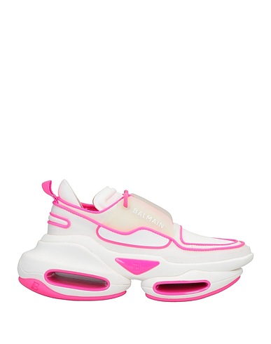 BALMAIN Sneakers Off white 85% Nylon, 15% Elastan