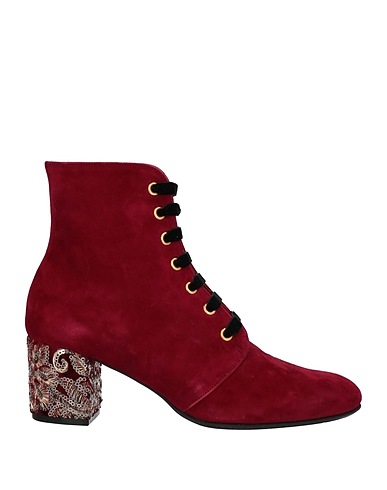 LE BABE Ankle boot Burgundy Textile fibers