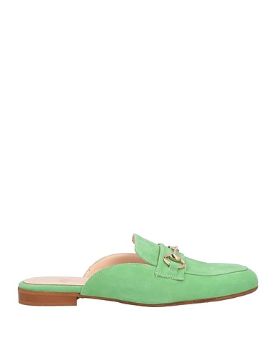OVYÉ Mules and clogs Light green Goat skin