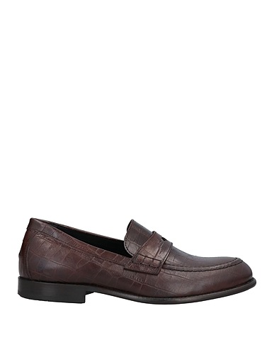 GIOVANNI CONTI Loafers Dark brown Leather