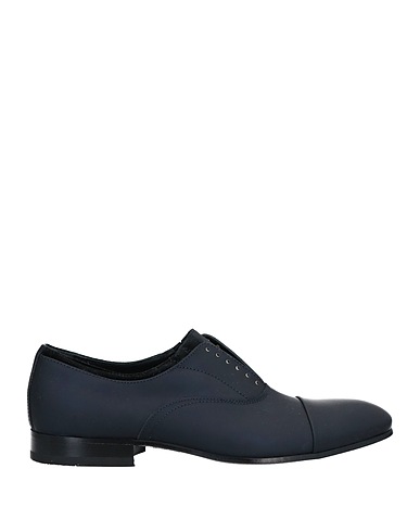 GIOVANNI CONTI Loafers Midnight blue Leather, Textile fibers