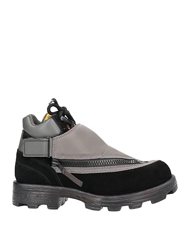 DIESEL Ankle boot Grey Cow leather, Polyester