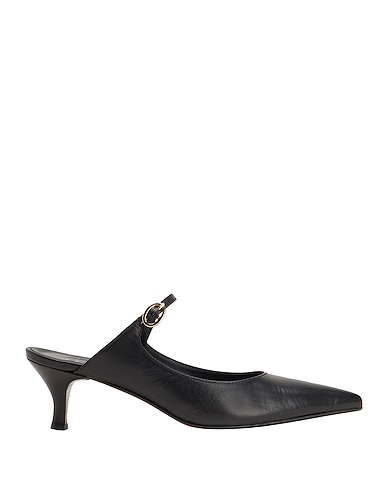 8 by YOOX Mules and clogs Black 100% Ovine leather