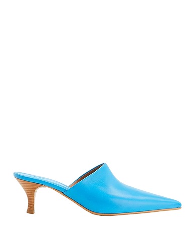 8 by YOOX Mule e zoccoli Azzurro 100% Pelle ovina