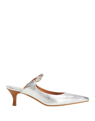 8 by YOOX Mule e zoccoli Argento 100% Pelle ovina