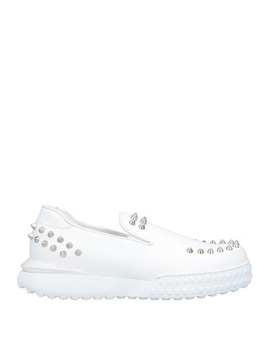 MICH SIMON Sneakers White Soft Leather, Elastic fibres