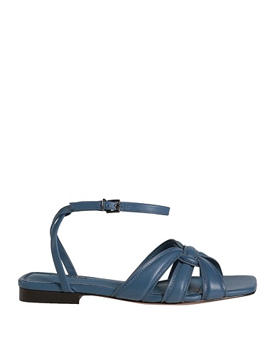 LOLA CRUZ Sandals Slate blue Leather