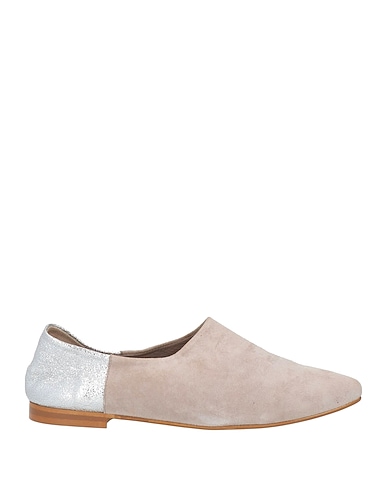 POLLINI Loafers Light grey Soft Leather