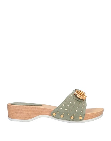 MAJE Mules and clogs Sage green Leather