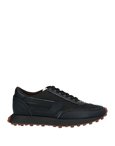DIESEL Sneakers Black Cow leather, Polyester