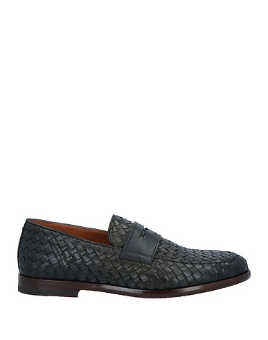 DOUCAL'S Loafers Dark green Leather