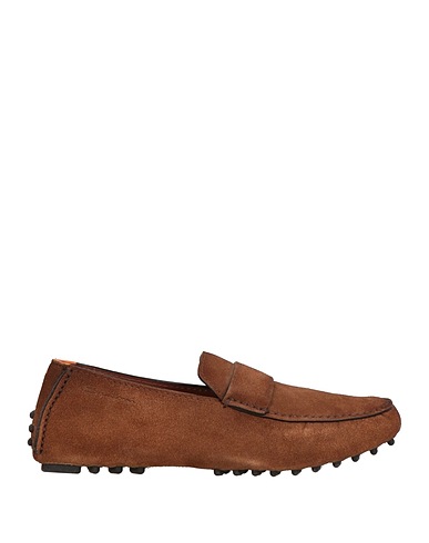 SANTONI Loafers Brown Leather