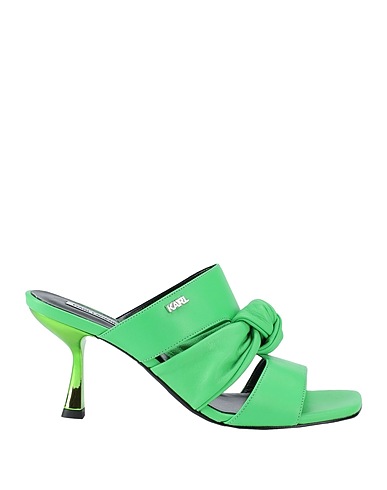 KARL LAGERFELD Sandals PANACHE TRIPLE STRAP SANDAL
 Green 100% Goat skin