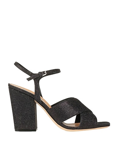 SERGIO ROSSI Sandals Black Textile fibres