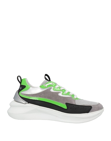 MICH SIMON Sneakers Grey Leather, Textile fibers