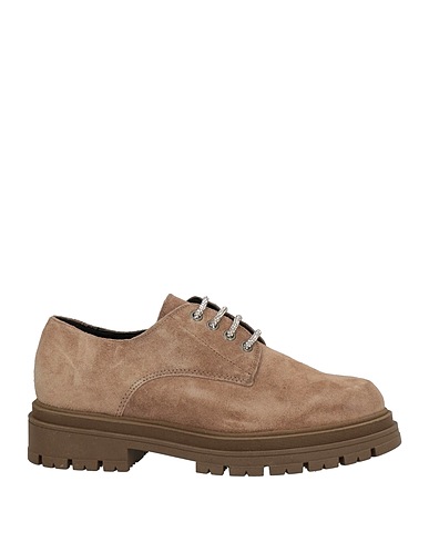 DIVINE FOLLIE Stringate Khaki Pelle