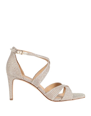 MICHAEL MICHAEL KORS Sandals Gold 56% Polyester, 34% Terylene, 10% Lurex®