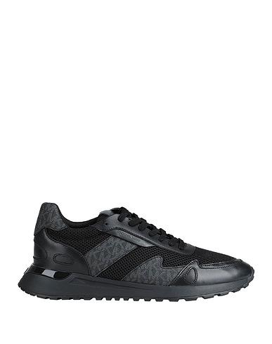 MICHAEL KORS MENS Sneakers Black Bovine leather, Textile fibres