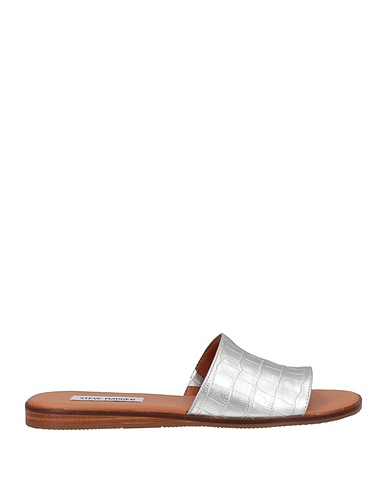 STEVE MADDEN Sandals Silver Textile fibres