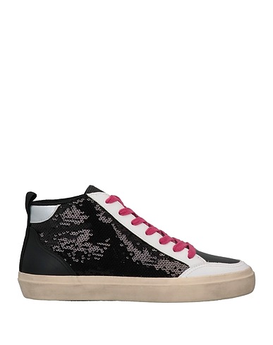 MANILA GRACE Sneakers Black Leather, Textile fibers