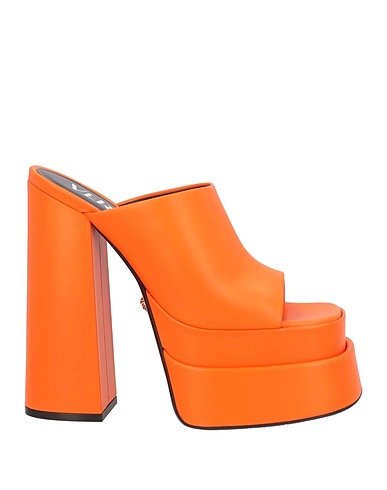 VERSACE Sandals Orange Calfskin