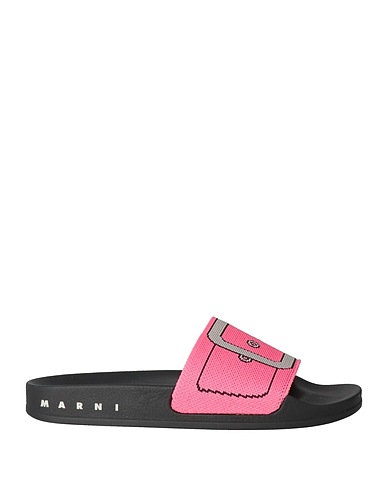 MARNI Sandals Magenta Textile fibers