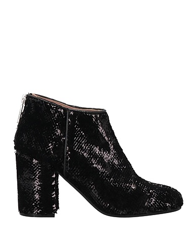 POLLINI Ankle boot Black Textile fibers