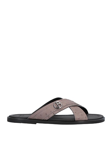 GIORGIO ARMANI Sandali Tortora 100% Pelle di struzzo