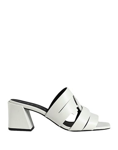 FURLA Sandals Light grey 100% Soft Leather
