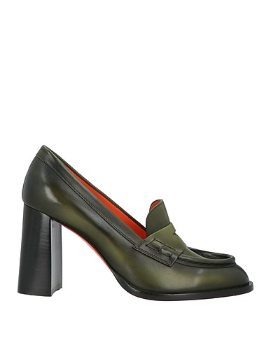 SANTONI Mokassins Dunkelgrün Leder