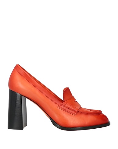SANTONI Mokassins Orange Leder