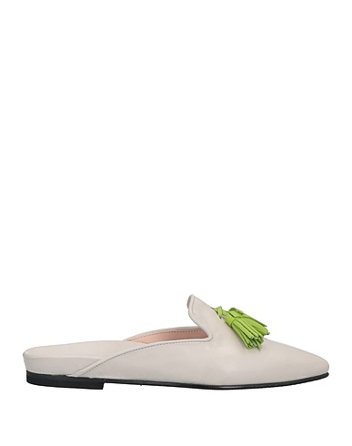 1725.A Mules and clogs Light grey Leather