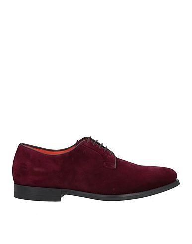 SANTONI レースアップシューズ プラム 革（なめし加工）