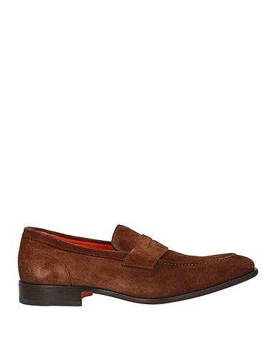 SANTONI Loafers Brown Leather
